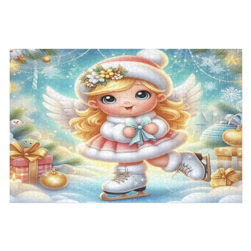 Süßer Kleiner Engel 1000 Teile Puzzles, Wood Craft, Hochwertiges Modernes Puzzle, DIY, Für Erwachsene Und Kinder Ab 12 Jahren, 75×50cm von GGJJTT