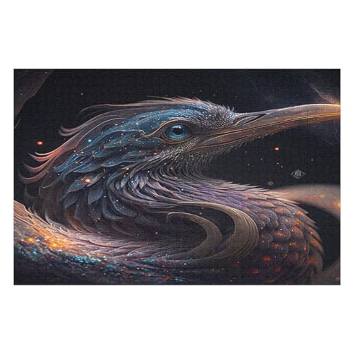 Tier Heron 1000 Teile Puzzles, Wood Craft, Hochwertiges Modernes Puzzle, DIY, Für Erwachsene Und Kinder Ab 12 Jahren, 75×50cm von GGJJTT