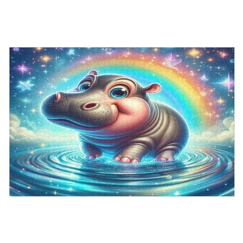 Tier Nilpferd -Puzzle, 1000 Teile,Holzpuzzle Für Erwachsene Kinder, Lustiges Spielzeug, Denkspiel, Bildungsspiel, 75×50cm Tier Nilpferd -Puzzle, 1000 Teile,Holzpuzzle Für Erwachsene Kinder, Lustiges Spielzeug, Denkspiel, Bildungsspiel, 75×50cm von GGJJTT