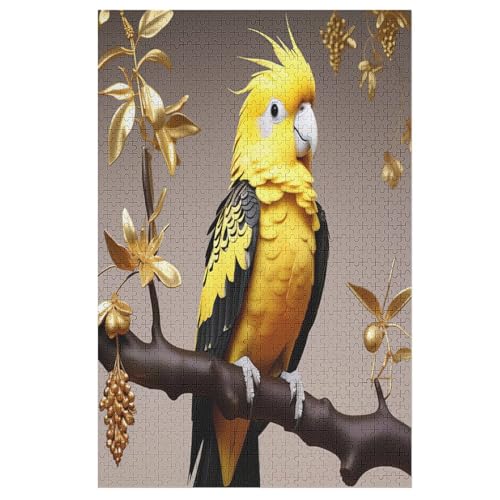 Tier Papagei 1000 Teile Premium-Puzzles Für Erwachsene Kinder- Holzpuzzles Spaß Und Lernspiele - Perfekte Puzzle-Geschenke 78×53cm von GGJJTT