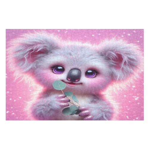 Tierkoala – Puzzle 1000 Teile, Holzpuzzle, Herausforderndes Geschicklichkeitsspiel Für Die Ganze Familie, Kinder Erwachsenenpuzzle Ab 12 Jahren （75×50cm） von GGJJTT