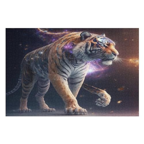 Tiger 1000 Teile Puzzles Für Erwachsene, Impossible Puzzle, Geschicklichkeitsspiel Für Die Ganze Familie, Kinder Holzpuzzle 75×50cm Tiger 1000 Teile Puzzles Für Erwachsene, Impossible Puzzle, Geschicklichkeitsspiel Für Die Ganze Familie, Kinder Holzpuzzle 75×50cm von GGJJTT