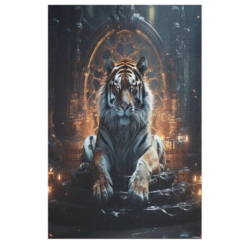Tiger Holzpuzzle 1000 Teile Klassische Puzzles Erwachsene Kinder Puzzle DIY Kit Holzspielzeug Einzigartiges Geschenk 78×53cm Tiger Holzpuzzle 1000 Teile Klassische Puzzles Erwachsene Kinder Puzzle DIY Kit Holzspielzeug Einzigartiges Geschenk 78×53cm von GGJJTT