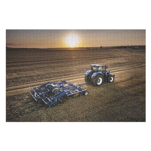 Traktor Puzzles 1000 Teile Erwachsener Kniffel Spaß Für Die Ganze Familie, Holzpuzzle Kinder Erwachsene, Impossible Puzzle Schwer 75×50cm von GGJJTT