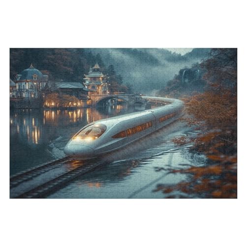 Traumzug -Puzzle, 1000 Teile,Holzpuzzle Für Erwachsene Kinder, Lustiges Spielzeug, Denkspiel, Bildungsspiel, 75×50cm Traumzug -Puzzle, 1000 Teile,Holzpuzzle Für Erwachsene Kinder, Lustiges Spielzeug, Denkspiel, Bildungsspiel, 75×50cm von GGJJTT