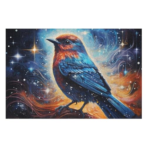Vogel 1000 Teile Premium-Puzzles Für Erwachsene Kinder- Holzpuzzles Spaß Und Lernspiele - Perfekte Puzzle-Geschenke 75×50cm von GGJJTT