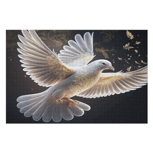 Vogel Puzzles 1000 Teile Erwachsener Kniffel Spaß Für Die Ganze Familie, Holzpuzzle Kinder Erwachsene, Impossible Puzzle Schwer 75×50cm von GGJJTT