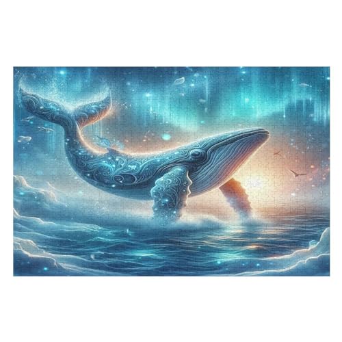 Wal Puzzle Für Erwachsene 1000 Teile Premium 100% Recyceltes Brett Zum Lernen, Lernspielzeug, Familienspiele Kinder Holzpuzzle （75×50cm） von GGJJTT