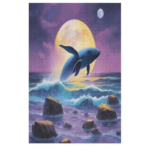 Wal Puzzle Für Erwachsene 1000 Teile Premium 100% Recyceltes Brett Zum Lernen, Lernspielzeug, Familienspiele Kinder Holzpuzzle （78×53cm） von GGJJTT