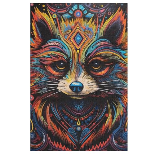 Waschbär 1000 Teile Puzzles Für Erwachsene, Impossible Puzzle, Geschicklichkeitsspiel Für Die Ganze Familie, Kinder Holzpuzzle 78×53cm Waschbär 1000 Teile Puzzles Für Erwachsene, Impossible Puzzle, Geschicklichkeitsspiel Für Die Ganze Familie, Kinder Holzpuzzle 78×53cm von GGJJTT