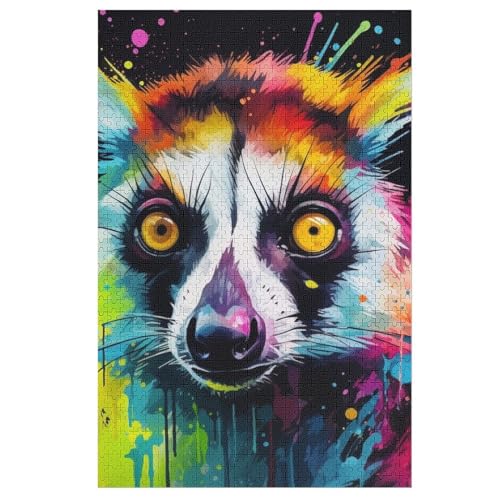 Waschbär Holzpuzzle 1000 Teile, Knobelspiele Für Erwachsene, Teenager, Puzzles Unmögliche - Kinder Puzzle Zimmer Deko 78×53cm Waschbär Holzpuzzle 1000 Teile, Knobelspiele Für Erwachsene, Teenager, Puzzles Unmögliche - Kinder Puzzle Zimmer Deko 78×53cm von GGJJTT