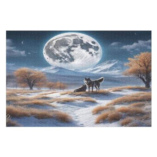 Wolf Holzpuzzle 1000 Teile, Knobelspiele Für Erwachsene, Teenager, Puzzles Unmögliche - Kinder Puzzle Zimmer Deko 75×50cm Wolf Holzpuzzle 1000 Teile, Knobelspiele Für Erwachsene, Teenager, Puzzles Unmögliche - Kinder Puzzle Zimmer Deko 75×50cm von GGJJTT