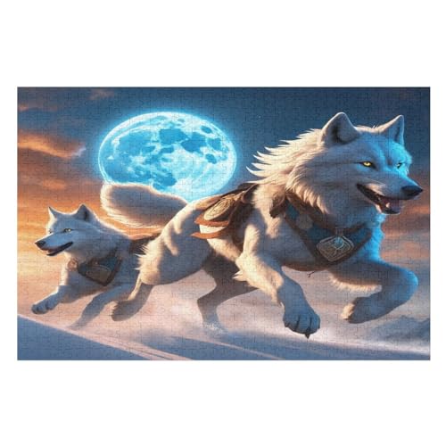 Wolf Holzpuzzle 1000 Teile Klassische Puzzles Erwachsene Kinder Puzzle DIY Kit Holzspielzeug Einzigartiges Geschenk 75×50cm Wolf Holzpuzzle 1000 Teile Klassische Puzzles Erwachsene Kinder Puzzle DIY Kit Holzspielzeug Einzigartiges Geschenk 75×50cm von GGJJTT