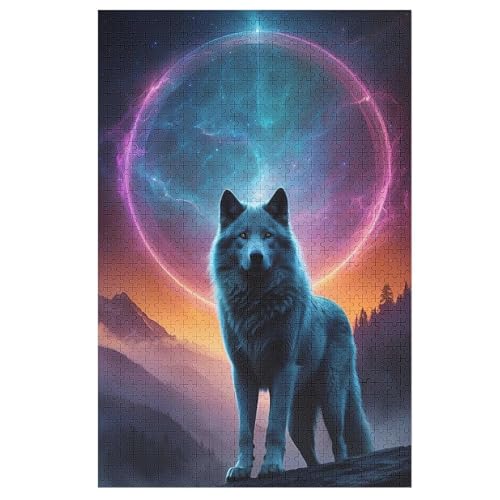 Wolf Holzpuzzle Für Erwachsene Teenager Stress Abbauen Familien-Puzzlespiel Poster 1000-teiliges Puzzle Kinder Lernspiel 78×53cm Wolf Holzpuzzle Für Erwachsene Teenager Stress Abbauen Familien-Puzzlespiel Poster 1000-teiliges Puzzle Kinder Lernspiel 78×53cm von GGJJTT
