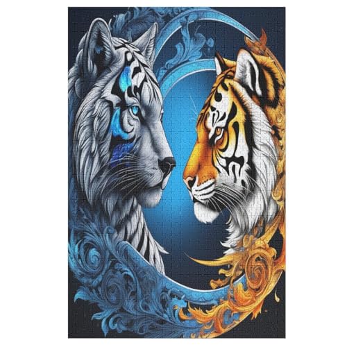 Yin-Yang-Tiger Puzzles 1000 Teile Erwachsener Kniffel Spaß Für Die Ganze Familie, Holzpuzzle Kinder Erwachsene, Impossible Puzzle Schwer 78×53cm Yin-Yang-Tiger Puzzles 1000 Teile Erwachsener Kniffel Spaß Für Die Ganze Familie, Holzpuzzle Kinder Erwachsene, Impossible Puzzle Schwer 78×53cm von GGJJTT
