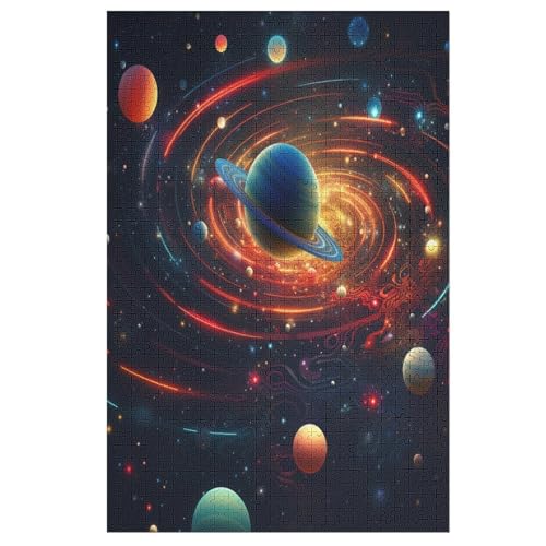 buntes Universum-Puzzle Für Erwachsene, 1000 Teile, Holzpuzzle, Kinderpuzzle, Dekompressionsspiel, Spielzeugpuzzle （78×53cm） von GGJJTT