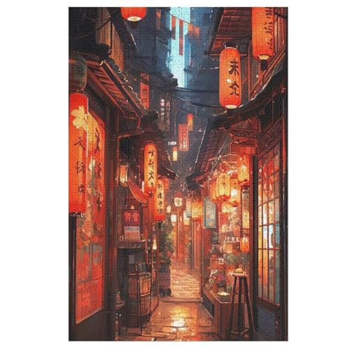 japanischer Stil Holzpuzzle 1000 Teile Klassische Puzzles Erwachsene Kinder Puzzle DIY Kit Holzspielzeug Einzigartiges Geschenk Moderne Wohnkultur （78×53cm） von GGJJTT