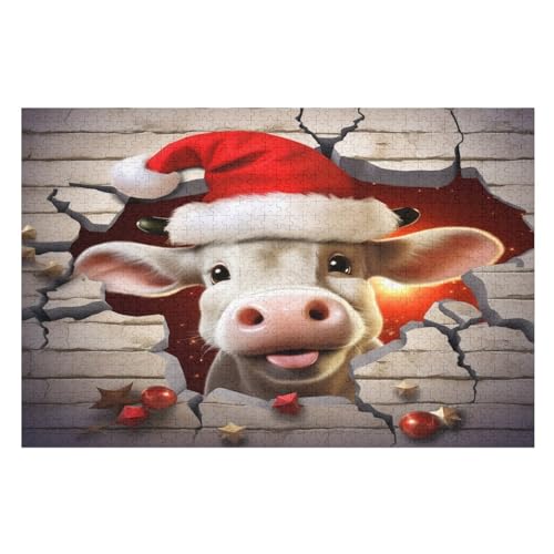 süße Kuh Puzzles 1000 Teile Erwachsener Kniffel Spaß Für Die Ganze Familie, Holzpuzzle Kinder Erwachsene, Impossible Puzzle Schwer 75×50cm süße Kuh Puzzles 1000 Teile Erwachsener Kniffel Spaß Für Die Ganze Familie, Holzpuzzle Kinder Erwachsene, Impossible Puzzle Schwer 75×50cm von GGJJTT