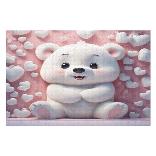 süßer Bär Puzzles 1000 Teile Erwachsener Kniffel Spaß Für Die Ganze Familie, Holzpuzzle Kinder Erwachsene, Impossible Puzzle Schwer 75×50cm süßer Bär Puzzles 1000 Teile Erwachsener Kniffel Spaß Für Die Ganze Familie, Holzpuzzle Kinder Erwachsene, Impossible Puzzle Schwer 75×50cm von GGJJTT