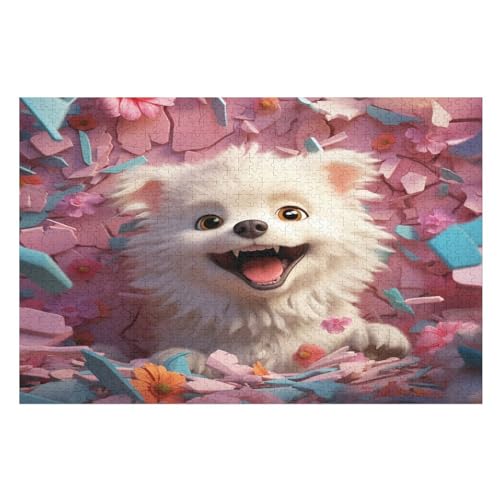 süßer Hund -Puzzle, 1000 Teile,Holzpuzzle Für Erwachsene Kinder, Lustiges Spielzeug, Denkspiel, Bildungsspiel, 75×50cm süßer Hund -Puzzle, 1000 Teile,Holzpuzzle Für Erwachsene Kinder, Lustiges Spielzeug, Denkspiel, Bildungsspiel, 75×50cm von GGJJTT