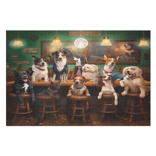 süßer Hund Puzzle 1000 Teile, Holzpuzzle Für Erwachsene Kinder, Impossible Puzzles, Geschicklichkeitsspiel Für Die Ganze Familie 75×50cm süßer Hund Puzzle 1000 Teile, Holzpuzzle Für Erwachsene Kinder, Impossible Puzzles, Geschicklichkeitsspiel Für Die Ganze Familie 75×50cm von GGJJTT