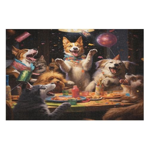 süßer Hund Puzzle 1000 Teile, Holzpuzzle Herausforderndes Geschicklichkeitsspiel Für Die Ganze Familie, Kinder Erwachsenenpuzzle Ab 12 Jahren 75×50cm süßer Hund Puzzle 1000 Teile, Holzpuzzle Herausforderndes Geschicklichkeitsspiel Für Die Ganze Familie, Kinder Erwachsenenpuzzle Ab 12 Jahren 75×50cm von GGJJTT