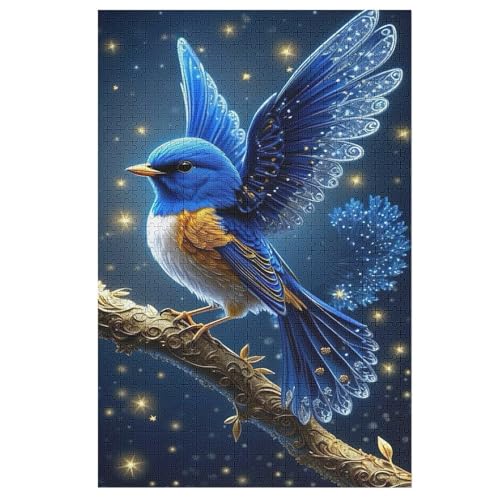 süßer Vogel -Puzzle, 1000 Teile,Holzpuzzle Für Erwachsene Kinder, Lustiges Spielzeug, Denkspiel, Bildungsspiel, （78×53cm） von GGJJTT