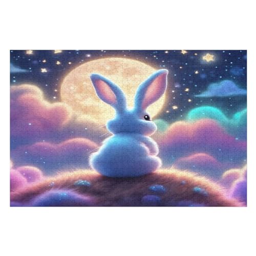 süßes Kaninchen Holzpuzzle 1000 Teile, Knobelspiele Für Erwachsene, Teenager, Puzzles Unmögliche - Kinder Puzzle Zimmer Deko 75×50cm süßes Kaninchen Holzpuzzle 1000 Teile, Knobelspiele Für Erwachsene, Teenager, Puzzles Unmögliche - Kinder Puzzle Zimmer Deko 75×50cm von GGJJTT