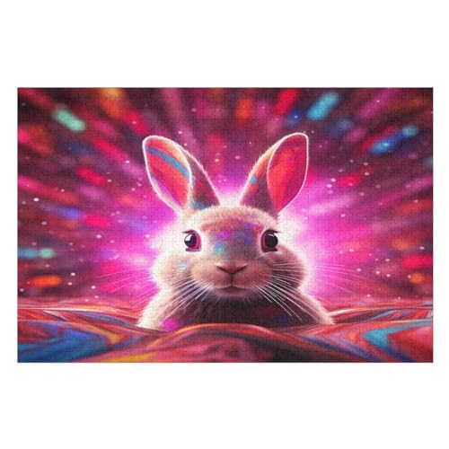 süßes Kaninchen -Puzzle, 1000 Teile,Holzpuzzle Für Erwachsene Kinder, Lustiges Spielzeug, Denkspiel, Bildungsspiel, 75×50cm süßes Kaninchen -Puzzle, 1000 Teile,Holzpuzzle Für Erwachsene Kinder, Lustiges Spielzeug, Denkspiel, Bildungsspiel, 75×50cm von GGJJTT