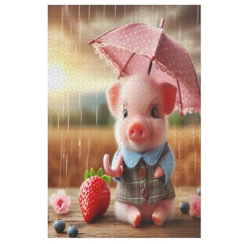 süßes Schwein Holzpuzzle 1000 Teile, Knobelspiele Für Erwachsene, Teenager, Puzzles Unmögliche - Kinder Puzzle Zimmer Deko 78×53cm süßes Schwein Holzpuzzle 1000 Teile, Knobelspiele Für Erwachsene, Teenager, Puzzles Unmögliche - Kinder Puzzle Zimmer Deko 78×53cm von GGJJTT