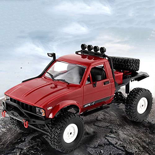 Elektrischer ferngesteuerter RC-Truck, 2,4 G, Allradantrieb, Off-Road-RC-Militär-LKW, Climber Crawler, ferngesteuertes Fahrzeug, Maßstab 1:16, All-Terrain-Trucks mit Frontlicht beautiful scenery von GGZONE