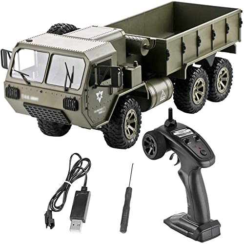 GGZONE RC Truck Off Road Fahrzeuge 1/12 2,4G 6WD 20 km/h Fernbedienung Militär LKW Armee Militär LKW RTR Modell Outdoor Fahrzeug Geschenk für Erwachsene Kind Jungen Beautiful Scenery von GGZONE
