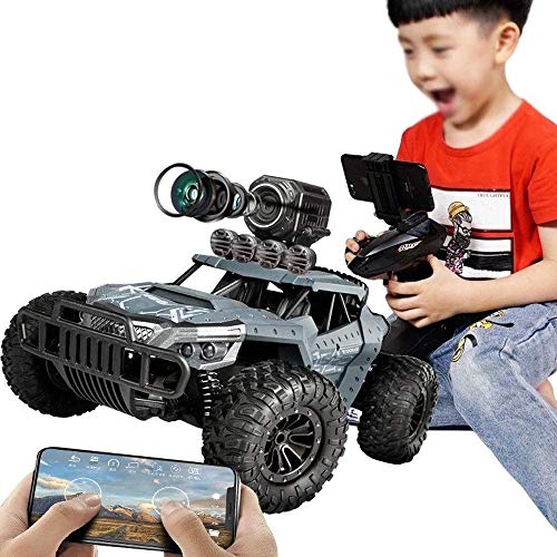 RC Cars Off-Road Rock Crawler Truck Fahrzeug 1:16 Off-Road RC Truck 2,4 GHz mit 720P HD FPV Kamera Militär Monster Truck Armee Auto Geschenk für und Erwachsene (Farbe: 1 Akku) Beautiful Scenery von GGZONE