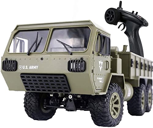 RC-Militär-LKW, Maßstab 1:16, 2,4 G, 6WD, schweres Geländefahrzeug, ferngesteuert, vollwertiges Armeeauto-Spielzeug für Kinder über 14 Jahre und Erwachsene Beautiful Scenery RC-Militär-LKW, Maßstab 1:16, 2,4 G, 6WD, schweres Geländefahrzeug, ferngesteuert, vollwertiges Armeeauto-Spielzeug für Kinder über 14 Jahre und Erwachsene Beautiful Scenery von GGZONE