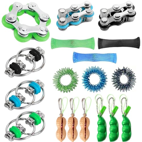 GGesii 18 Stücke Fidget Toys adhs Spielzeug, Anti Stress Spielzeug, Fidget Toys Erwachsene, für Kinder und Erwachsene sowie Menschen mit Angstzuständen, Autismus und ADHS von GGesii