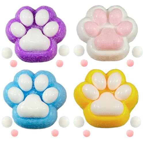 GGesii 4 Stücke Cat Paw Squeeze Toy, Cat Paw Squishy Squishy Toy, Nette Anti Stress Spielzeug, Cat Paw Anti Stress Ball, für Konzentrieren Sie Sich, lindern Sie Ängste und widerstehen Sie Stress GGesii 4 Stücke Cat Paw Squeeze Toy, Cat Paw Squishy Squishy Toy, Nette Anti Stress Spielzeug, Cat Paw Anti Stress Ball, für Konzentrieren Sie Sich, lindern Sie Ängste und widerstehen Sie Stress von GGesii