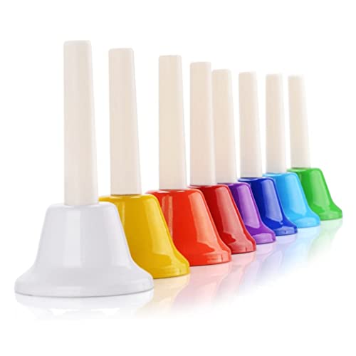 8 Hinweis dionische Metallglocken farbenfrohe Handglocken Set Musical für Kinder Kinder 8pcs Buntes Handset 8 Hinweis dionische Metallglocken farbenfrohe Handglocken Set Musical für Kinder Kinder 8pcs Buntes Handset von GGpone