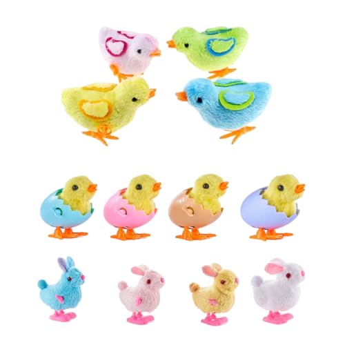 GGpone 12pcs Ostern Wind Up Toys Ostern Wind Up Chick Bunny Spielzeug springen Hühnchen für Kinder Spielzeug von GGpone