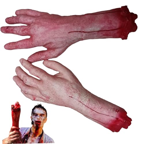 GGpone Abgetrennte Hand 1 Paar blutig gehackte gefälschte Hand realistische gruselige Halloween Hände DIY dekorativ abgetrennte Körperteile für Spukhaus, Streich, Party GGpone Abgetrennte Hand 1 Paar blutig gehackte gefälschte Hand realistische gruselige Halloween Hände DIY dekorativ abgetrennte Körperteile für Spukhaus, Streich, Party von GGpone