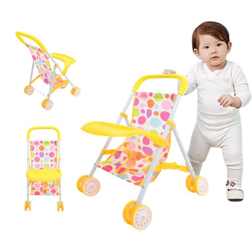 GGpone Baby DUVING PORDERLER NETTEN ZERNAHMENDABLICHEN DULLKROM KROMing für Kleinkinder mit Tablett & Baldachin 9.8x11.8x17.7 In Toy für Mädchen mit Stahlrahmen & Handle Baby von GGpone
