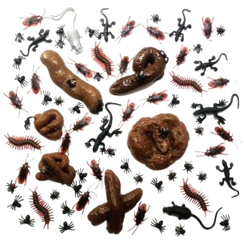 GGpone Fake Poop 80pcs/Set mit 6 verschiedenen Formen realistisches Poop -Spielzeug, 6 Typen Nachahmungswanzen und Kordelbeutel lustiger gefälschter Hund Streich für Aprilscherz Day Streiche GGpone Fake Poop 80pcs/Set mit 6 verschiedenen Formen realistisches Poop -Spielzeug, 6 Typen Nachahmungswanzen und Kordelbeutel lustiger gefälschter Hund Streich für Aprilscherz Day Streiche von GGpone