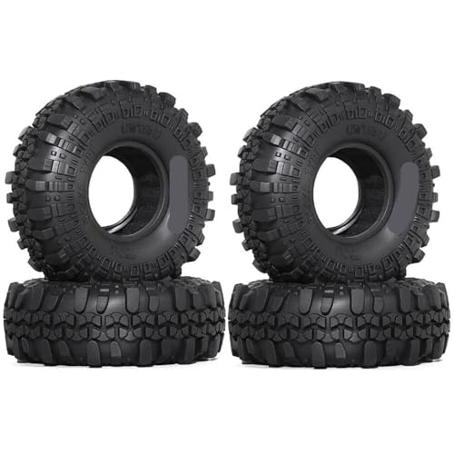4pcs 108mm 1. 9 "Gummi -Rock -Reifenräder für 1 10 -Skala RC Crawler kompatibel mit 90046 AXI03007 Gen8 und ähnlichen Modellen von GHJtRs