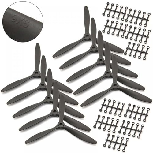 Effiziente drei Drohnenpropeller 8060 9060 1060 1170, kompatibel mit RC-Flugzeugen, erhältlich in 1 2 4 Stück(10PCS 9060) von GHJtRs