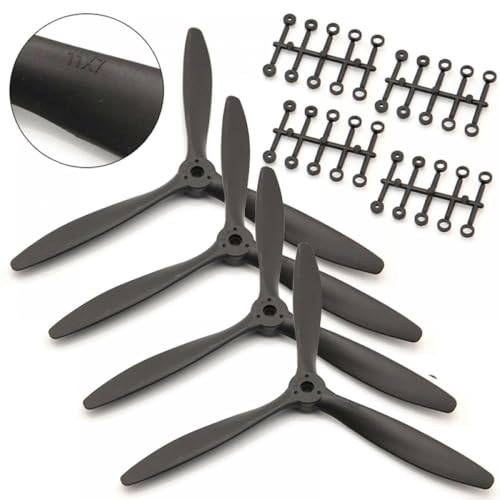 Effiziente drei Drohnenpropeller 8060 9060 1060 1170, kompatibel mit RC-Flugzeugen, erhältlich in 1 2 4 Stück(4PCS 1170) von GHJtRs