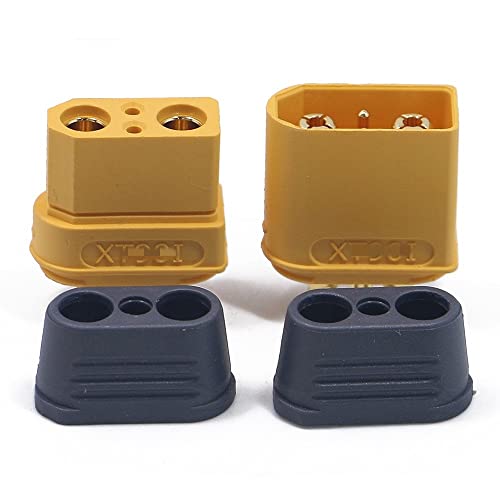 GHJtRs Amass XT90I Steckverbinder, 5, 10, 20, 50 Paar, männlich, weiblich, 4,5 mm, kugelbeschichtete Anschlüsse, kompatibel mit RC-Modell (10 Paar) von GHJtRs