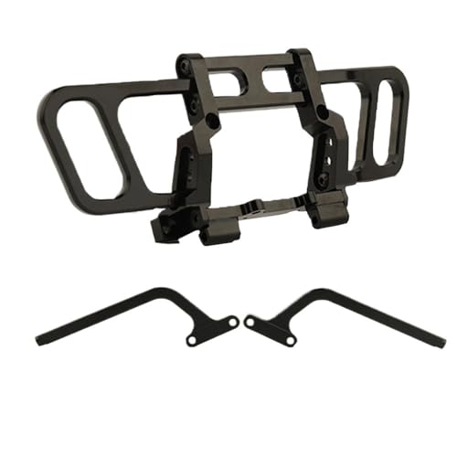 GHJtRs Black Metall Front Stoßstange Bullenriegel Upgrade Teil kompatibel mit 1 10 RC Crawler Car Accessoires von GHJtRs