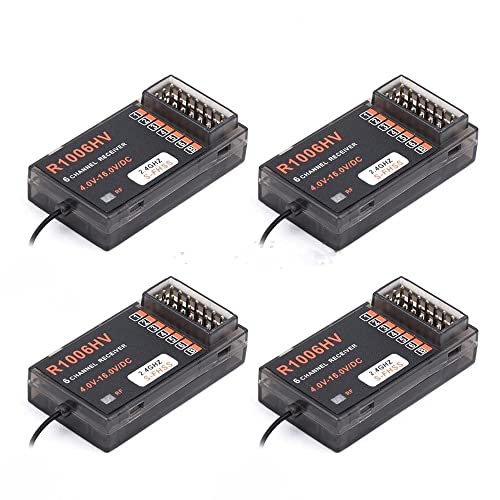 GHJtRs R1006HV 2.4G 6CH Empfänger kompatibel mit D8 D16 PWM Ausgang kompatibel mit X7 X9D S-FHSS Jumper T16 RC Racing Drohne (4 Stück) von GHJtRs