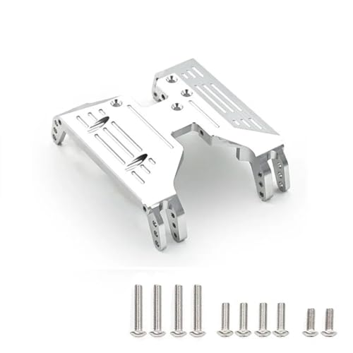 GHJtRs UTB10 1. 9 UTB 1 10 RC Crawler Car Metal Metal Chassis Skid Plate Getriebemontage Basis Upgrade Teil kompatibel mit verschiedenen 1 10 -Skala -RC -Crawler -Modellen(Silver) von GHJtRs