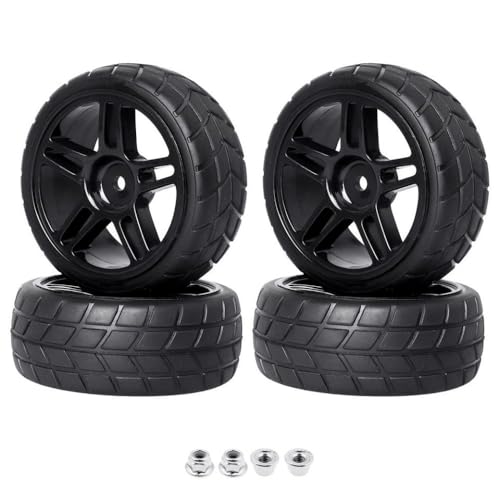 GHJtRs Vorverglühte RC-Tourreifen mit 1/18 Latrax Teton und 1/10 On-Road-Autos wie 4-tec 2.0 3.0 TT02 TT01-Modelle kompatibel von GHJtRs