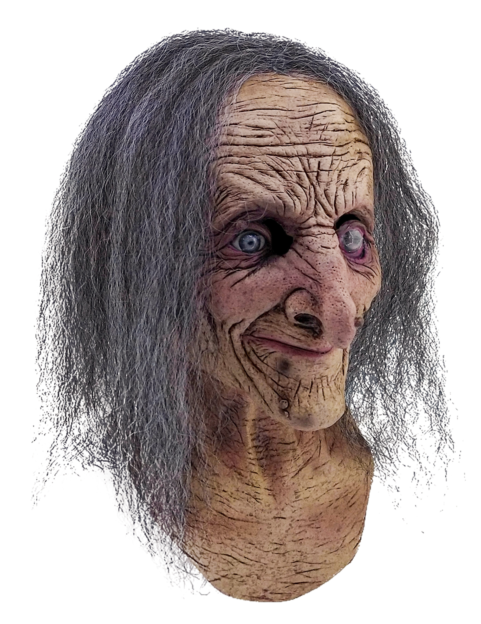 Gesichtsmaske alte Hexe Halloween Kostümaccessoire beige-grau Gesichtsmaske alte Hexe Halloween Kostümaccessoire beige-grau von KARNEVAL-MEGASTORE